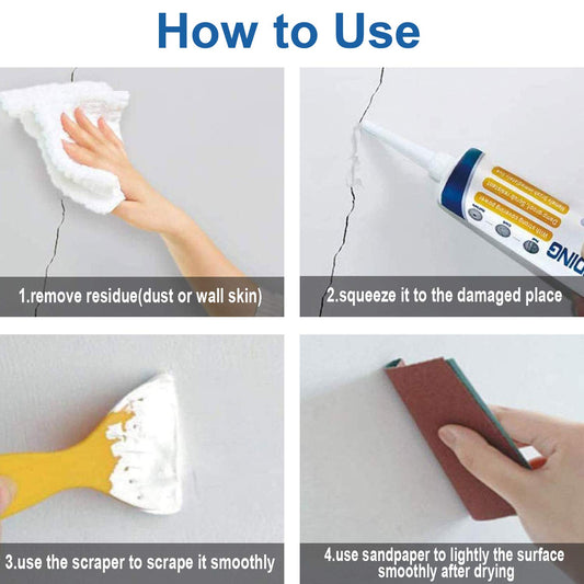 WALL MENDING¡ Repara tus paredes como un profesional: huecos y rayones ✨No tóxico✨