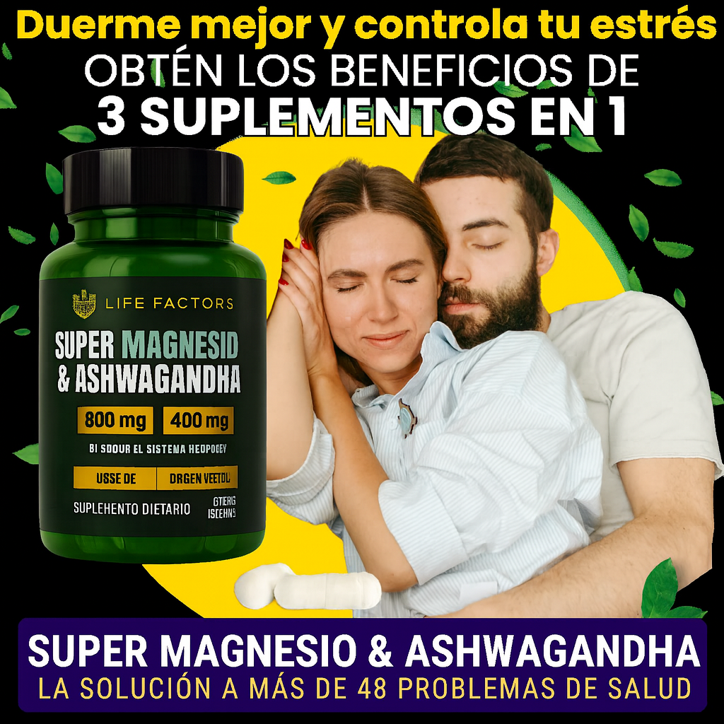 APOYO MUSCULAR Y VITALIDAD – Magnesio + Ashwagandha 🌸💪