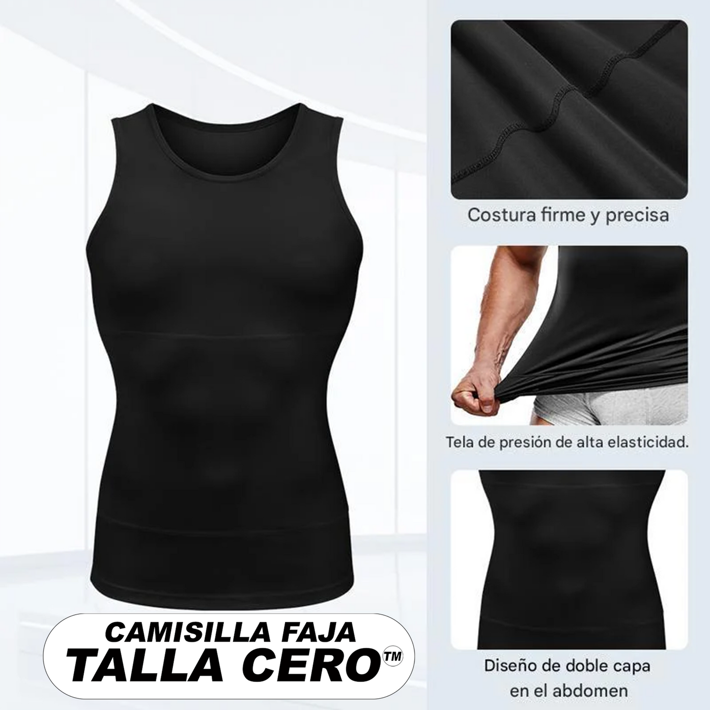 🖤CAMISILLA FAJA TALLA CERO™Discreta, cómoda y con compresión suave. Perfecta para usar a diario y sentirte más seguro con tu look.