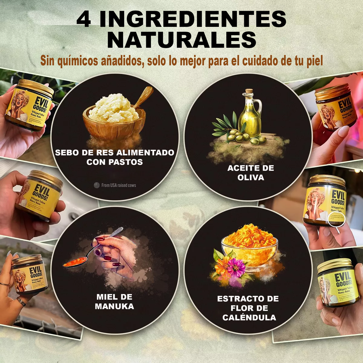 EVIL GOODS: Nutrición Profunda para Tu Piel con Sebo de Res y Miel de Manuka