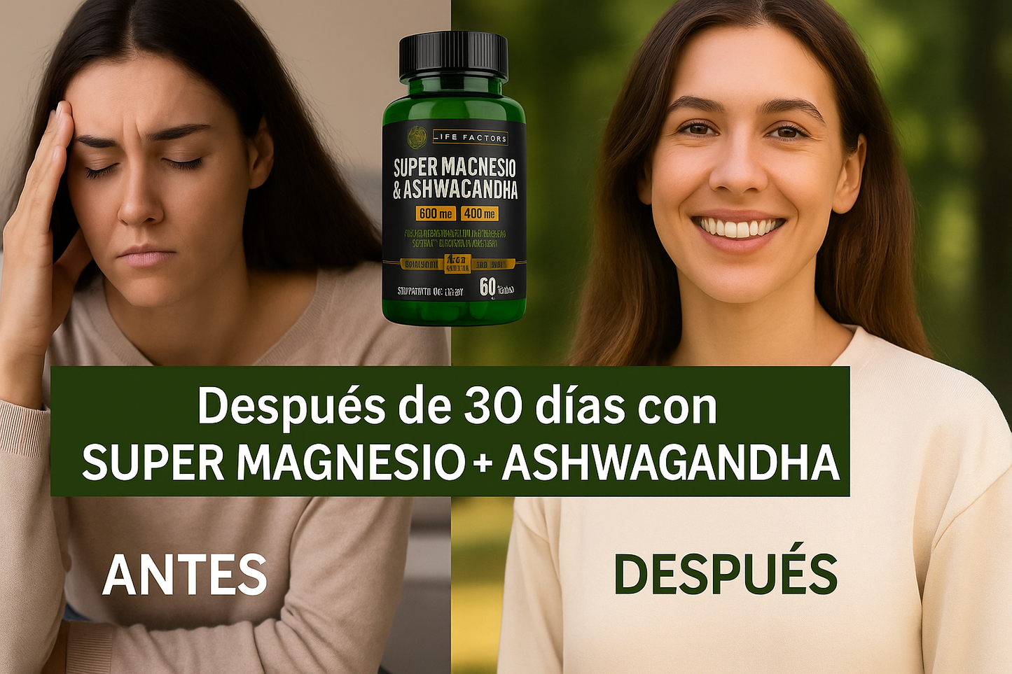 APOYO MUSCULAR Y VITALIDAD – Magnesio + Ashwagandha 🌸💪