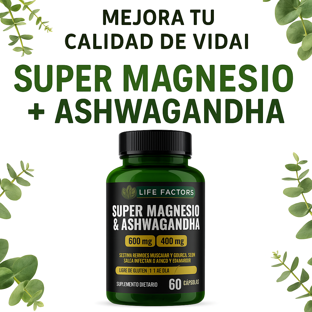 VIVE TU DÍA CON VITALIDAD Y RENDIMIENTO – Magnesio + Ashwagandha ⚡🔥