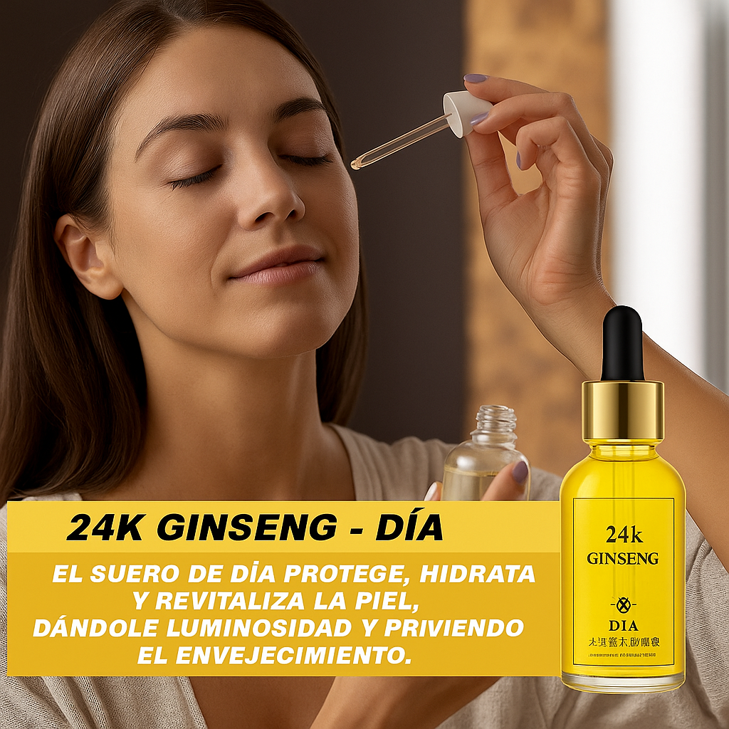 LUCE UNA PIEL RADIANTE TODO EL DÍA Y TODA LA NOCHE! ✨  Transforma tu rostro desde la primera semana con el poder del Ginseng 24K.