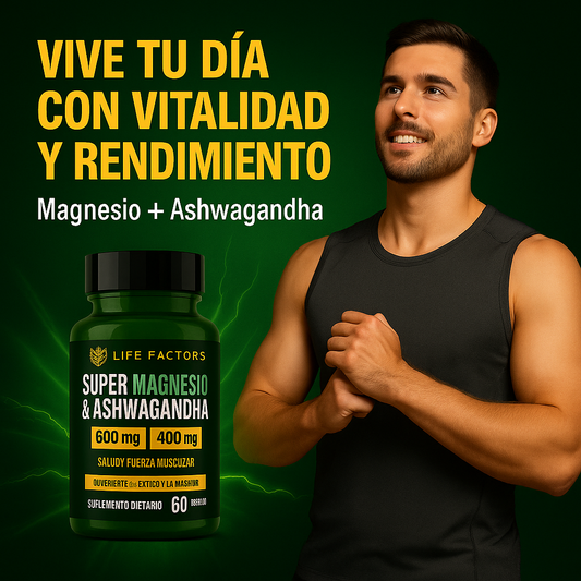 VIVE TU DÍA CON VITALIDAD Y RENDIMIENTO – Magnesio + Ashwagandha ⚡🔥