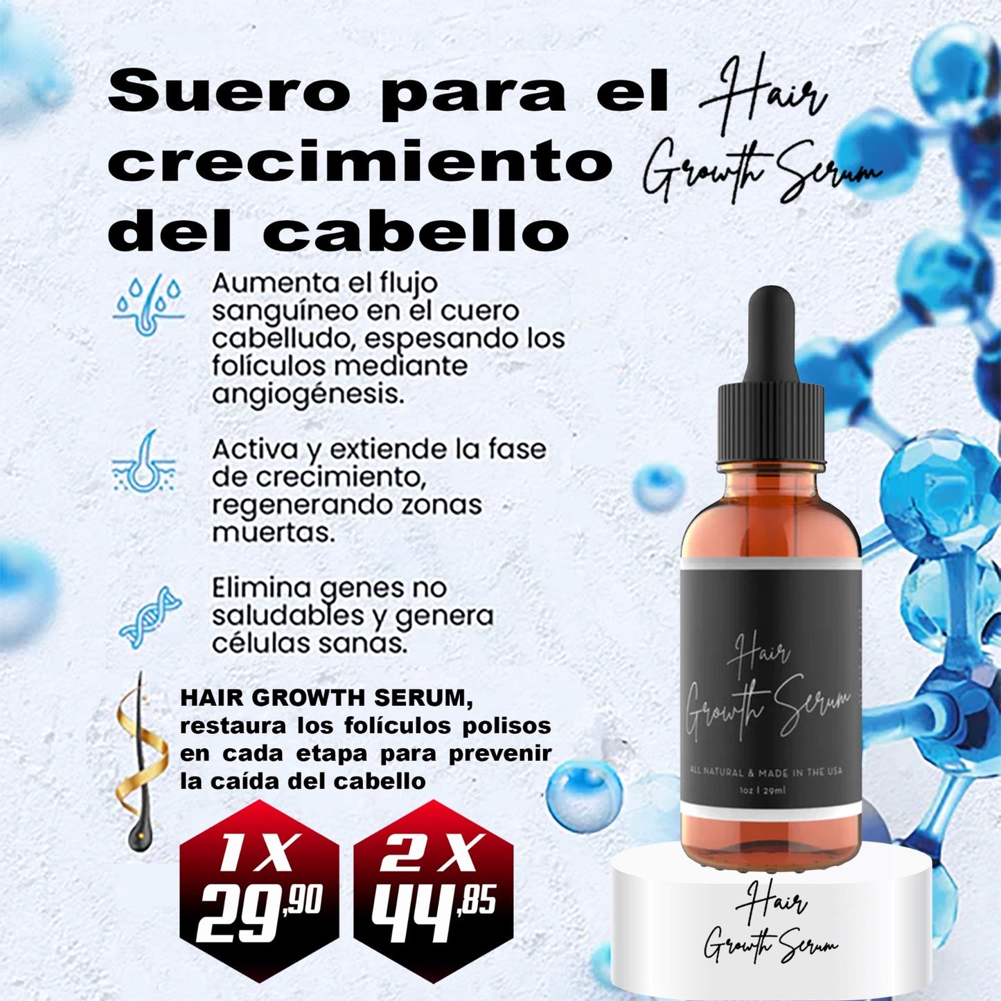 EL PRODUCTO QUE MILES DE PERSONAS USAN PARA CUIDAR SU CABELLO CADA DÍA-HAIR GROWTH SERUM
