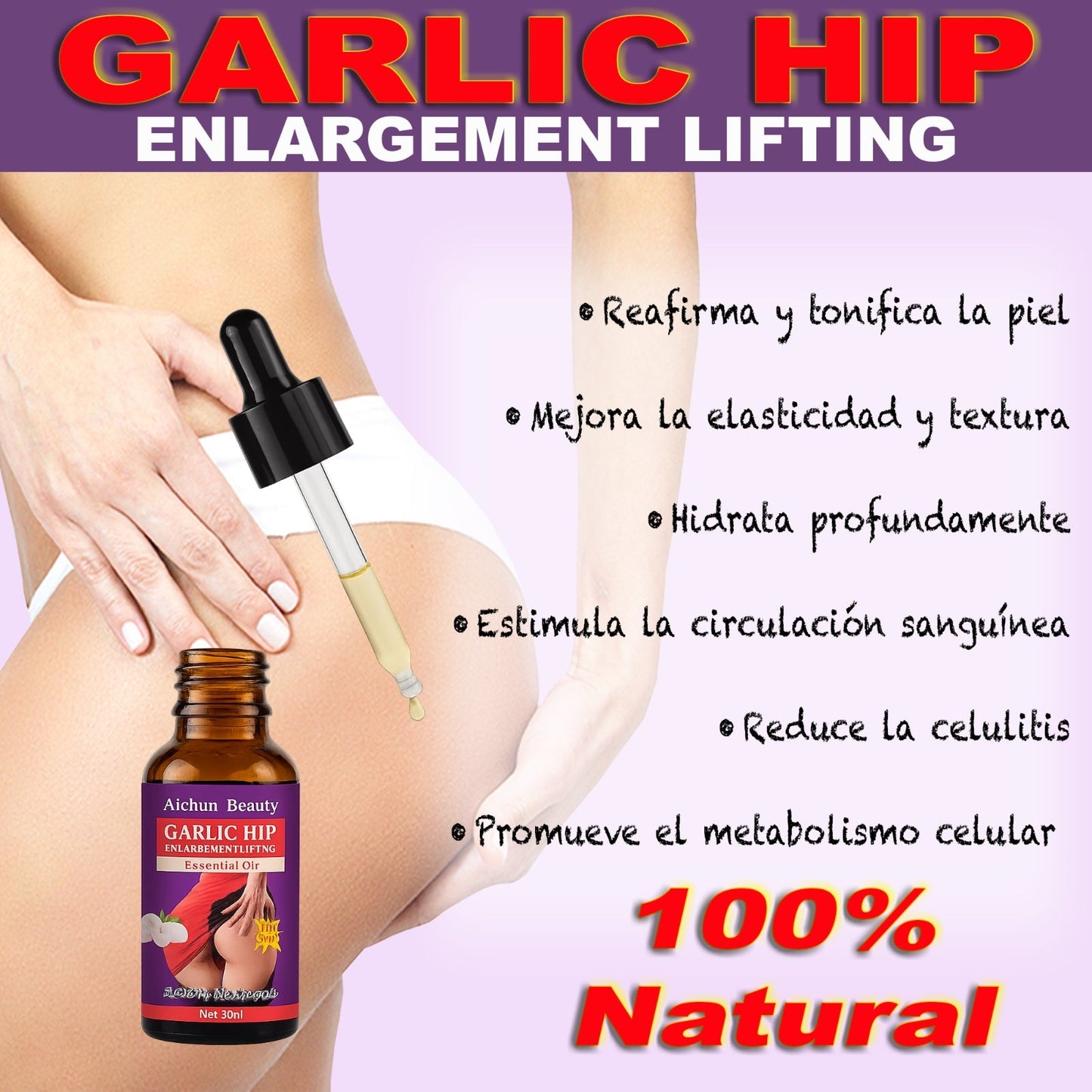 🔥 CONSIGUE GLÚTEOS MÁS FIRMES Y REDONDEADOS CON GARLIC HIP 100% NATURAL
